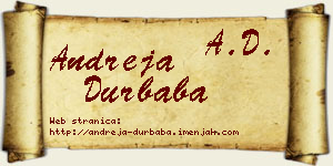 Andreja Durbaba vizit kartica
